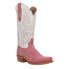 Фото #3 товара R. Watson Boots Rose Boar Embroidered Narrow Square Toe Cowboy Womens Pink, Whi