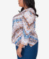 ფოტო #5 პროდუქტის Plus Size Classic Python Chevron Crew Neck Top