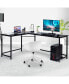 L-Shaped Computer Desk Corner Workstation Study Gaming Table