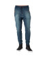 ფოტო #1 პროდუქტის Men's Premium Knit Denim Jogger Jeans Drop Crotch Whisker Zipper Pockets