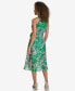 Фото #2 товара Women's Floral-Print Ruffled Sleeveless Midi Dress