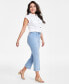 Фото #2 товара Petite Pull-On Cropped Flare Jeans, Created for Macy's