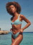 Фото #1 товара 4th & Reckless X Amaka Hamelijnck Elsie crinkle high rise bikini bottom in cornflower blue