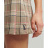 SUPERDRY Vintage 1/2 Pleat Check Low Waist Mini Skirt