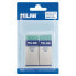 Фото #1 товара MILAN Blister Pack 2 Nata® Artist Erasers In Colour With Carton Sleeve