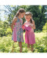 ფოტო #5 პროდუქტის Little Girls Jessie Sahara Belted Jersey Dress w/Accent Color Side Panels