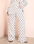 ASOS LUXE Curve co-ord tailored suit trousers in spot print