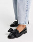 Женские лоферы ASOS DESIGN Mentor Flache Loafer in Schwarz lackiert mit Schleifenverzierung US 12 - фото #6