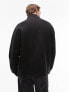 Фото #3 товара Topman 1/4 zip sweatshirt in black