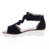 Фото #3 товара Gabor 21-613-17 Womens Black Suede Strap Sandals Shoes