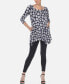 Фото #3 товара Women's Printed Geometric Circle Tunic Top