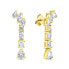 Luxury gold-plated earrings with zircons EA998Y