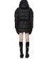 Women's Hooded Drawstring-Waist Puffer Coat