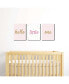 Фото #2 товара Hello Little One - Pink & Gold - Wall Art Decor - 7.5 x 10 inches - 3 Prints