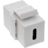 Фото #1 товара InLine USB 3.1 Snap-In module - USB-C F/F - white housing
