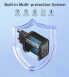 Фото #8 товара Mała mocna ładowarka sieciowa GaN 2x USB-C PD 35W z wyświetlaczem czarna