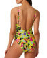 Фото #2 товара Bar III Women's Floral Chic One-Piece Swimsuit In Citron Size M