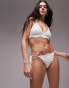 Фото #2 товара Topshop crochet bikini bottoms in white