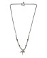 Фото #1 товара Mixed Metal Faceted Bead Necklace with Spike, Cross and Skull Charms