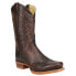 Фото #2 товара Justin Boots Andrews Metallic Square Toe Cowboy Mens Brown Casual Boots CJ2015