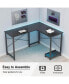 L Shaped Gaming Desk, Gray