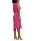 ფოტო #2 პროდუქტის Women's Twist-Neck Belted Midi Dress