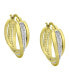 ფოტო #1 პროდუქტის Diamond Accent Gold-plated Twist Hoop Earrings