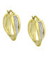 Diamond Accent Gold-plated Twist Hoop Earrings