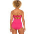 Фото #3 товара Time and Tru Bandeau Twist Front One Piece Swimsuit Women’s Medium Pink Nylon