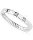 Фото #1 товара Cubic Zirconia Band in Sterling Silver, Created for Macy's