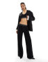 Фото #1 товара ASOS DESIGN co-ord wide leg trouser with elastic waist trim in black