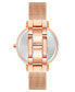 ფოტო #2 პროდუქტის Women's Quartz Rose Gold-Tone Stainless Steel Mesh Band Watch, 34mm
