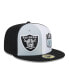 Фото #1 товара Men's Gray, Black Las Vegas Raiders 2023 Sideline 59FIFTY Fitted Hat