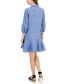 Фото #2 товара Women's 100% Linen Flounce Shirtdress, Created for Macy's