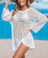 Фото #3 товара Women's Cutout Asymmetrical Mini Cover-Up Beach Dress