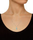 Фото #2 товара Macy's labradorite & Diamond Accent Rectangle 18" Pendant Necklace in Sterling Silver (Also in Onyx, & Turquoise)