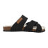 London Fog Lfm Joe Cork Footbed Mens Black Casual Sandals CL30396M-B