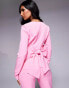 ASOS LUXE co-ord sweetheart tailored blazer with bow back in pink