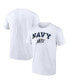 Фото #2 товара Men's White Navy Midshipmen Campus T-shirt