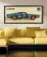 "Muscle Blue Car" Dimensional Collage Framed Graphic Art Under Glass Wall Art - 25'' x 48''