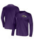 Фото #2 товара Men's NFL x Darius Rucker Collection by Purple Baltimore Ravens Team Long Sleeve T-shirt