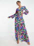 Фото #1 товара AFRM cut out printed woven dress in multi