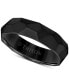 ფოტო #2 პროდუქტის Men's Faceted Brush Finish Wedding Band in Titanium