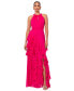 Women's Tiered Ruffled Chiffon Gown