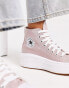 Converse Move Hi trainers in stone mauve