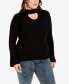 ფოტო #6 პროდუქტის Plus Size Zoe Long Bell Sleeve Sweater