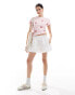 ASOS DESIGN baby t-shirt with lips embroidery in light pink