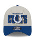 Фото #3 товара Men's Stone, Royal Indianapolis Colts 2023 NFL Draft 39THIRTY Flex Hat