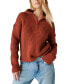 Фото #1 товара Women's Half-Zip Knit Pullover Sweater