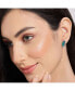 ფოტო #3 პროდუქტის Women's Green Embellished Butterfly Stud Earrings